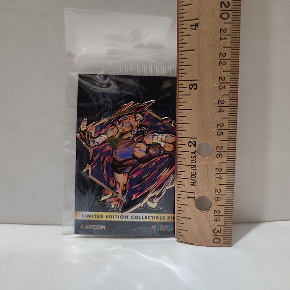 Street Fighter Sagat Painterly Series Enamel Pin Official Capcom Badge - Picture 2 of 2